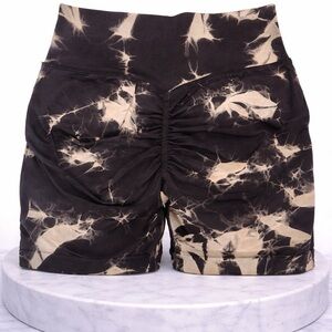 Amazon Black and Cream Women's Athletic Shorts